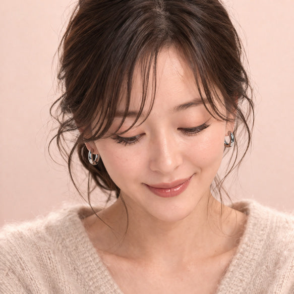 ルナイヤークリップ│痛くなく落ちにくい!ピアスのようなイヤリング!│金属アレルギー対応│サージカルステンレス│つけっぱなし
