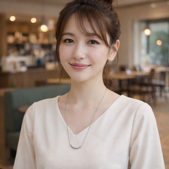 さりげなさがセンスのいいロングネックレス!│金属アレルギー対応│サージカルステンレス│つけっぱなし