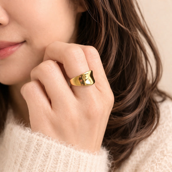 リング|グロスリング|サージカルステンレス│金アレ対応│つけっぱなしOK│上品ツヤ仕上げ│Gloss Ring