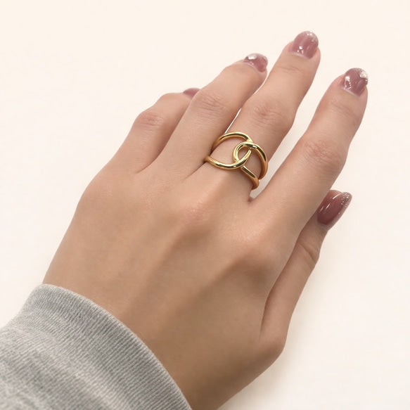 リング|オープンリング|サージカルステンレス│金属アレルギー対応│つけっぱなしOK│馴染みのいい Grace Open Ring