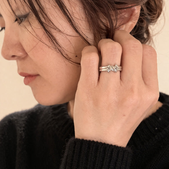 リング|ノットデザイン|サージカルステンレス│金アレ対応│つけっぱなしOK│頼れる Knot of Elegance Ring