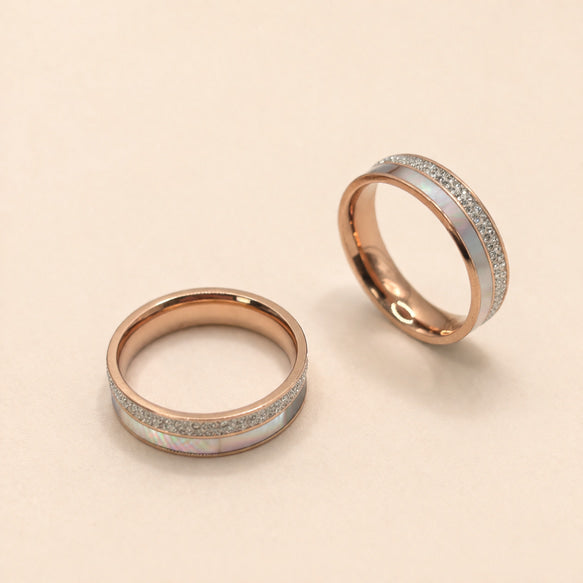 リング|シェル|サージカルステンレス│金属アレルギー対応│変色しにくい│気品ある Lumiere Shell Ring