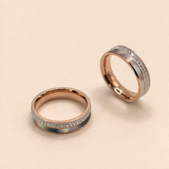 リング|シェル|サージカルステンレス│金属アレルギー対応│変色しにくい│気品ある Lumiere Shell Ring