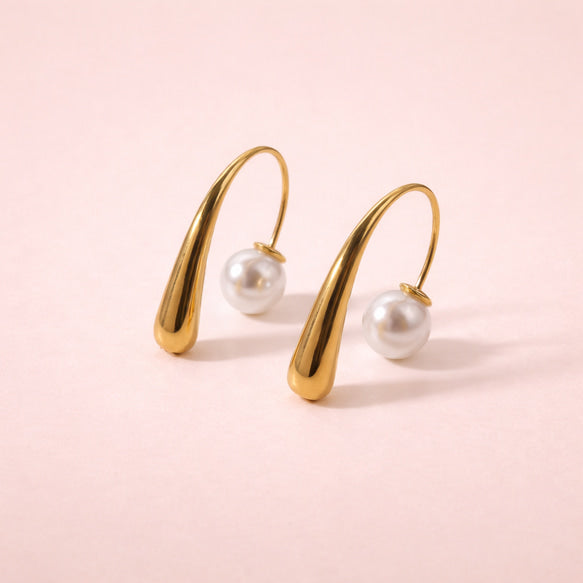 Pearl Catch Loop Pierce|パールキャッチ ピアス|サージカルステンレス|金属アレルギー対応|つけっぱなしOK