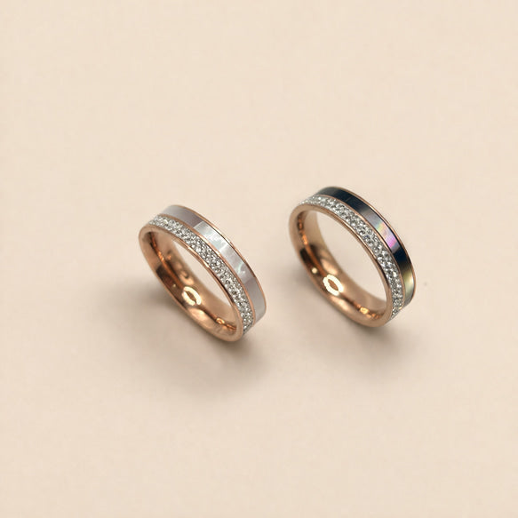 リング|シェル|サージカルステンレス│金属アレルギー対応│変色しにくい│気品ある Lumiere Shell Ring