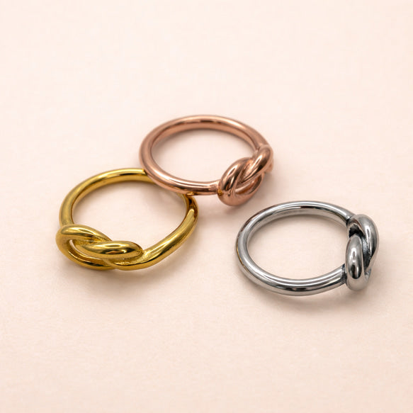 気のきいたノットエターナルリング│金属アレルギー対応│サージカルステンレス│つけっぱなし