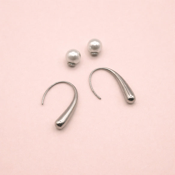 Pearl Catch Loop Pierce｜パールキャッチ ピアス｜サージカルステンレス｜金属アレルギー対応｜つけっぱなしOK