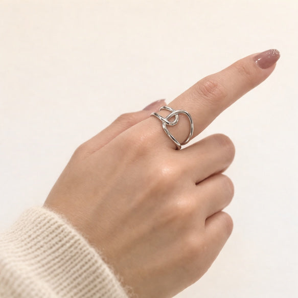 リング｜オープンリング｜サージカルステンレス│金属アレルギー対応│つけっぱなしOK│馴染みのいい Grace Open Ring