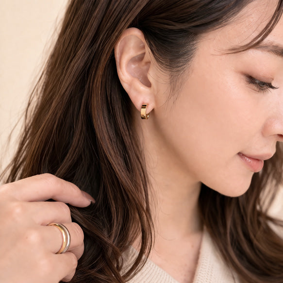 デュアルグレース・イヤークリップ│痛くなく落ちにくい！ピアスのようなイヤリング！│金属アレルギー対応│サージカルステンレス│つけっぱなし