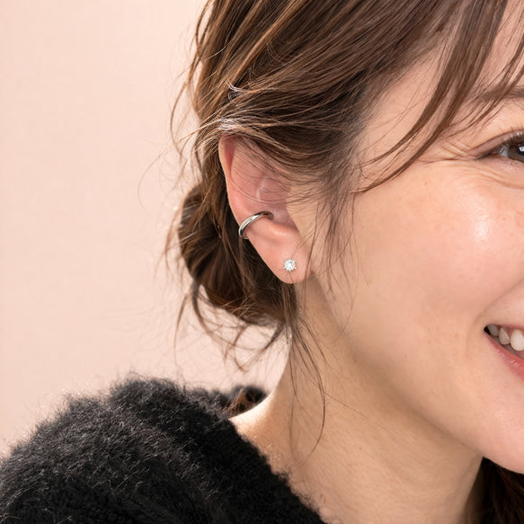 ルナイヤークリップ│痛くなく落ちにくい！ピアスのようなイヤリング！│金属アレルギー対応│サージカルステンレス│つけっぱなし