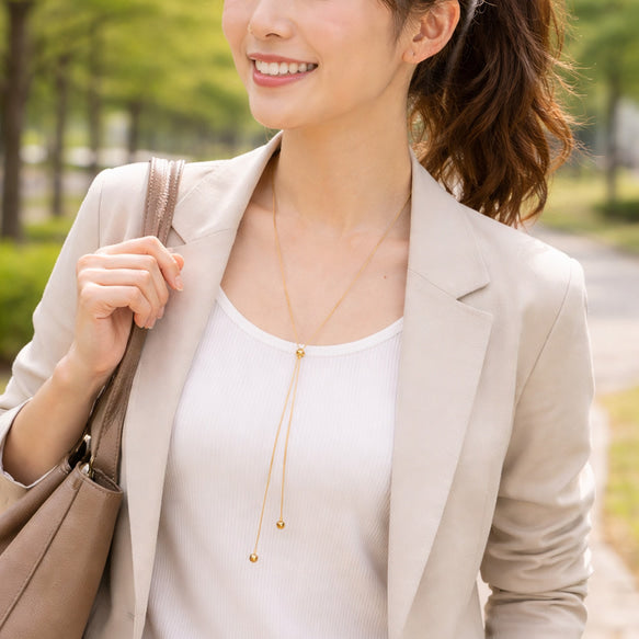 チェックしてたYトレンドネックレス│金属アレルギー対応│サージカルステンレス│つけっぱなし