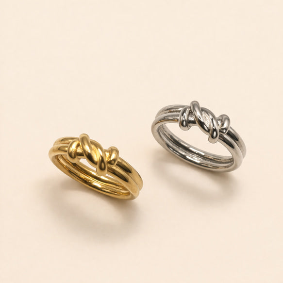 リング｜ノットデザイン｜サージカルステンレス│金アレ対応│つけっぱなしOK│頼れる Knot of Elegance Ring